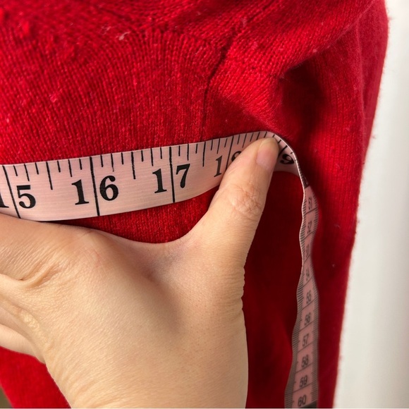 Juicy Couture Wool Cashmere Red Bow Accent Sweater Size Large - Picture 10 of 14